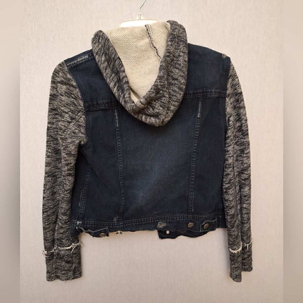 Free People Denim & knit hooded jacket‎ - Picture 5 of 11